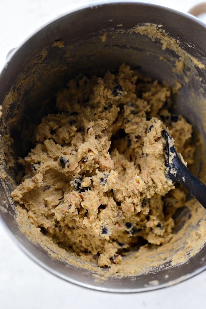 bowl of cookie batter