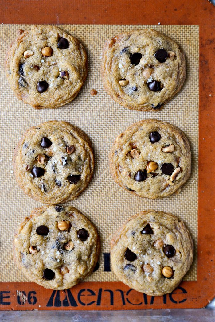 freshly baked Salted Caramel Espresso Hazelnut Cookies