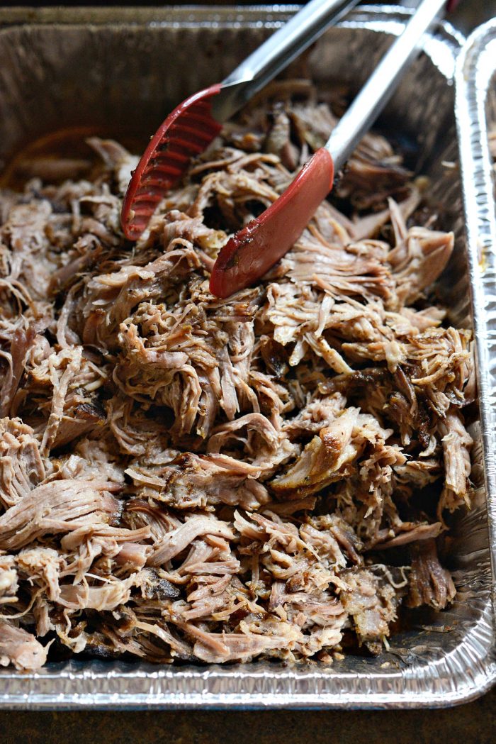 pulled smoked pork shoulder.