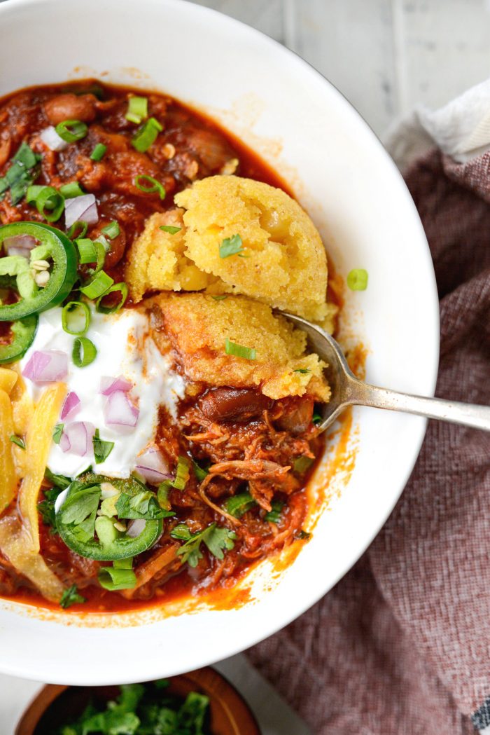 Pulled Pork Chili (Quick and easy!) - Pinch and Swirl