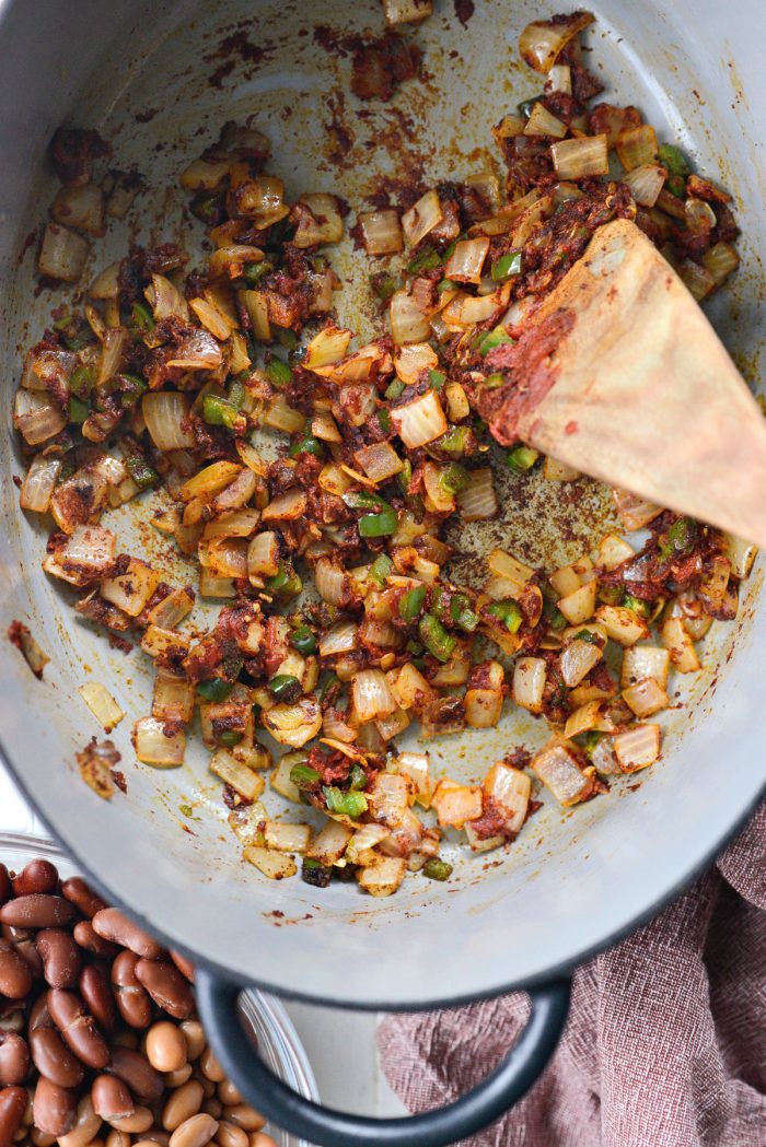 sauteed vegetables with tomato paste and spices