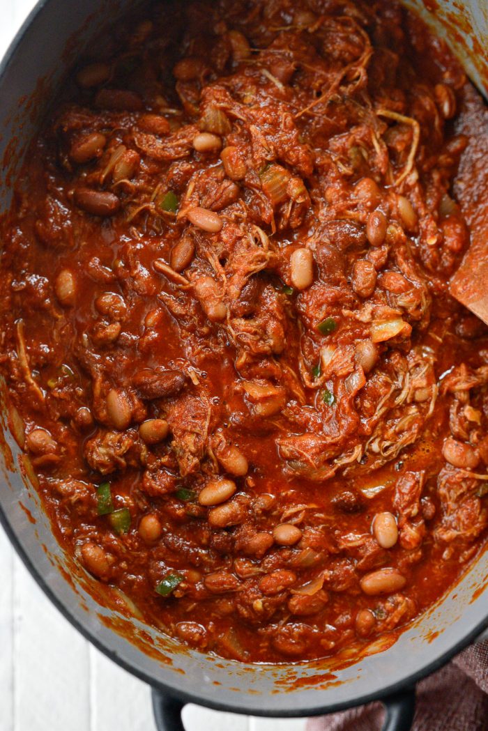 Pulled Pork Chili (Quick and easy!) - Pinch and Swirl