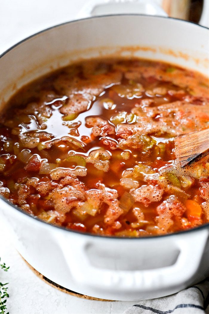 simmered soup.