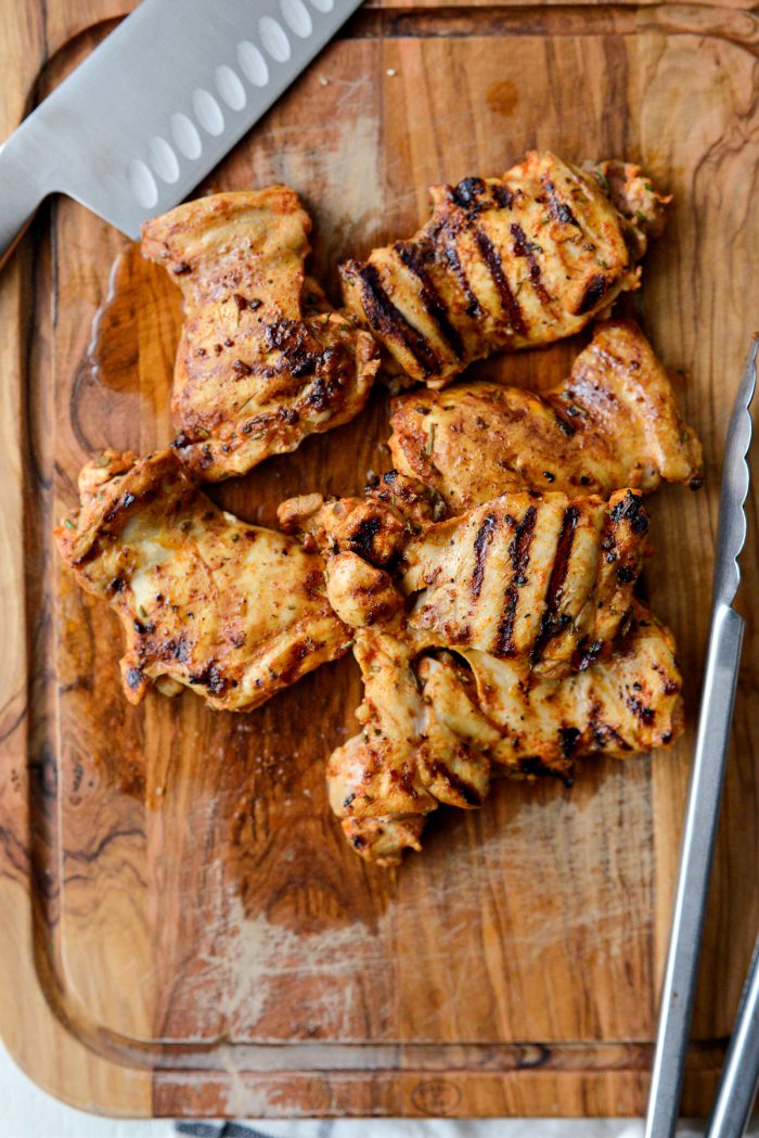 grilled chicken thighs.