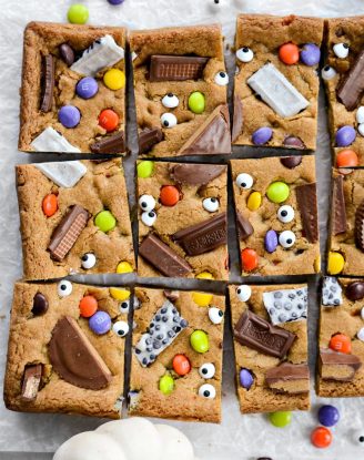 Halloween Candy Cookie Bars