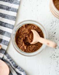 Homemade Pumpkin Spice in glass jar.