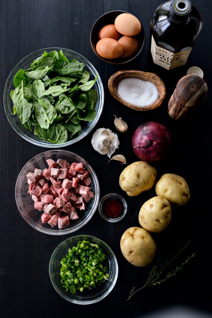 Leftover Prime Rib Hash ingredients