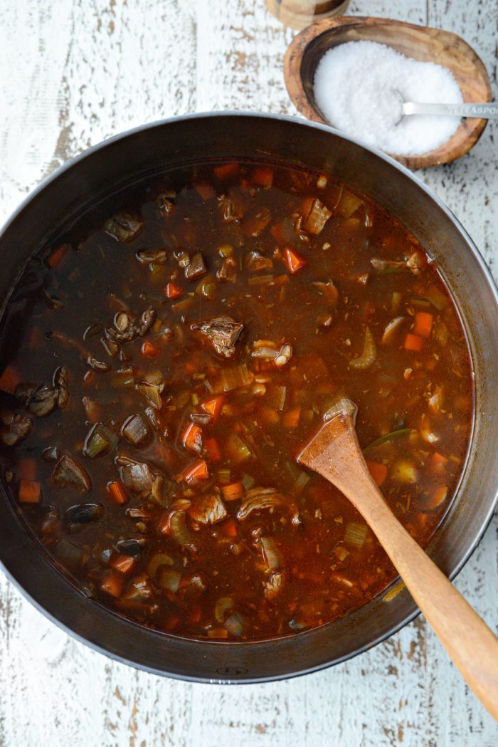 heat the Leftover Prime Rib and Barley Soup thoroughly.