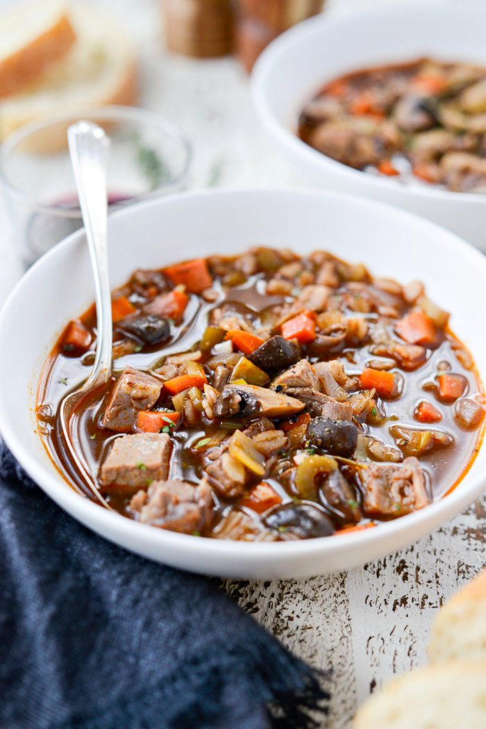 Leftover Prime Rib and Barley Soup - Simply Scratch