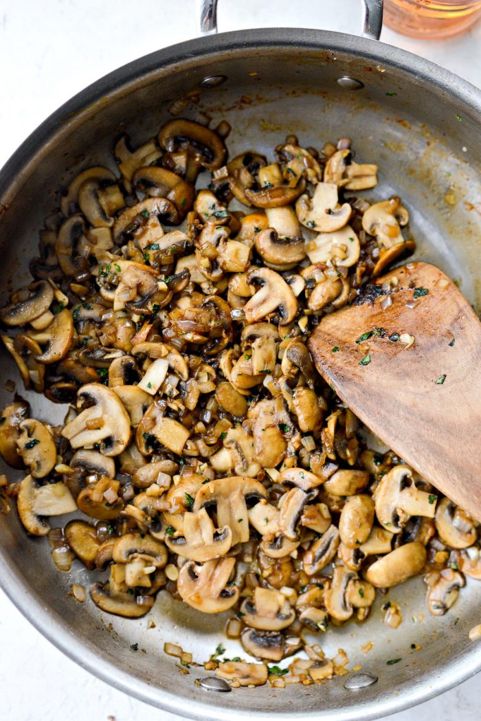 sauteed mushrooms, shallot and garlic with herbs.