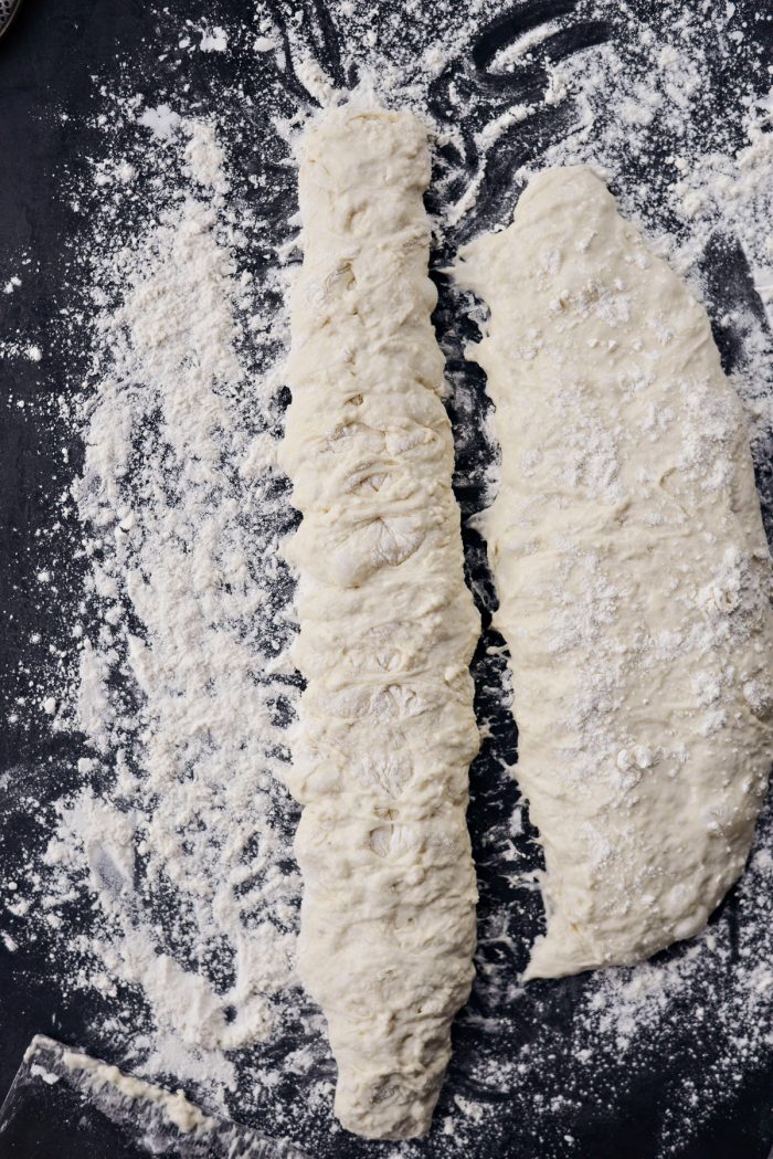pinched dough.