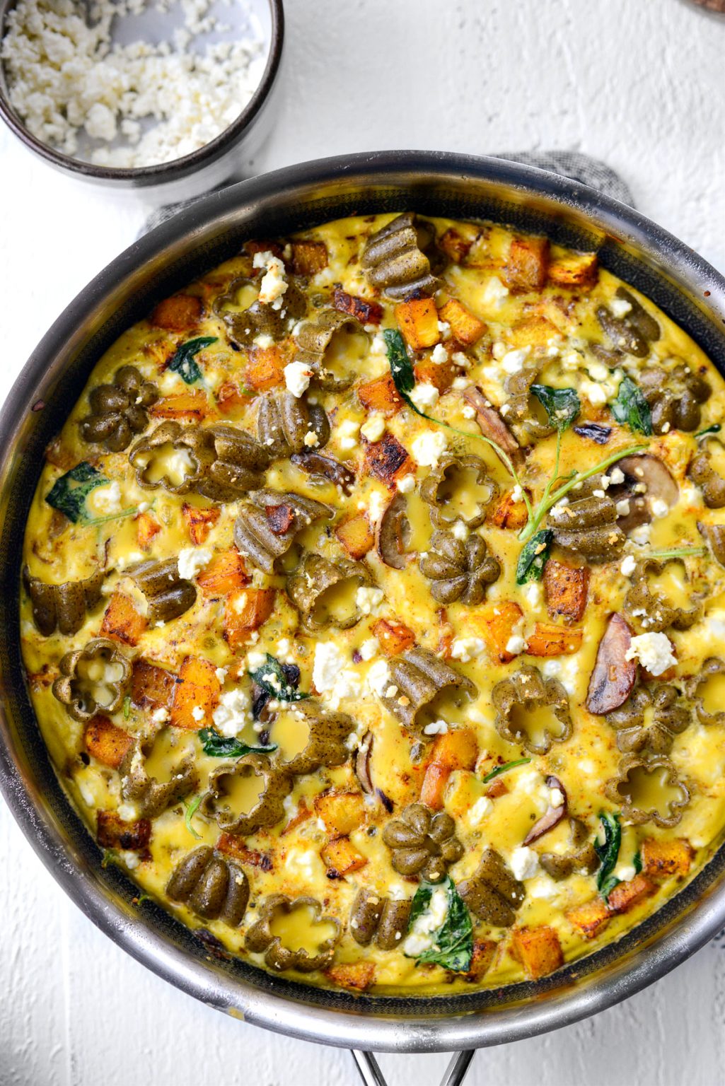 Roasted Pumpkin Kale and Feta Frittata Simply Scratch