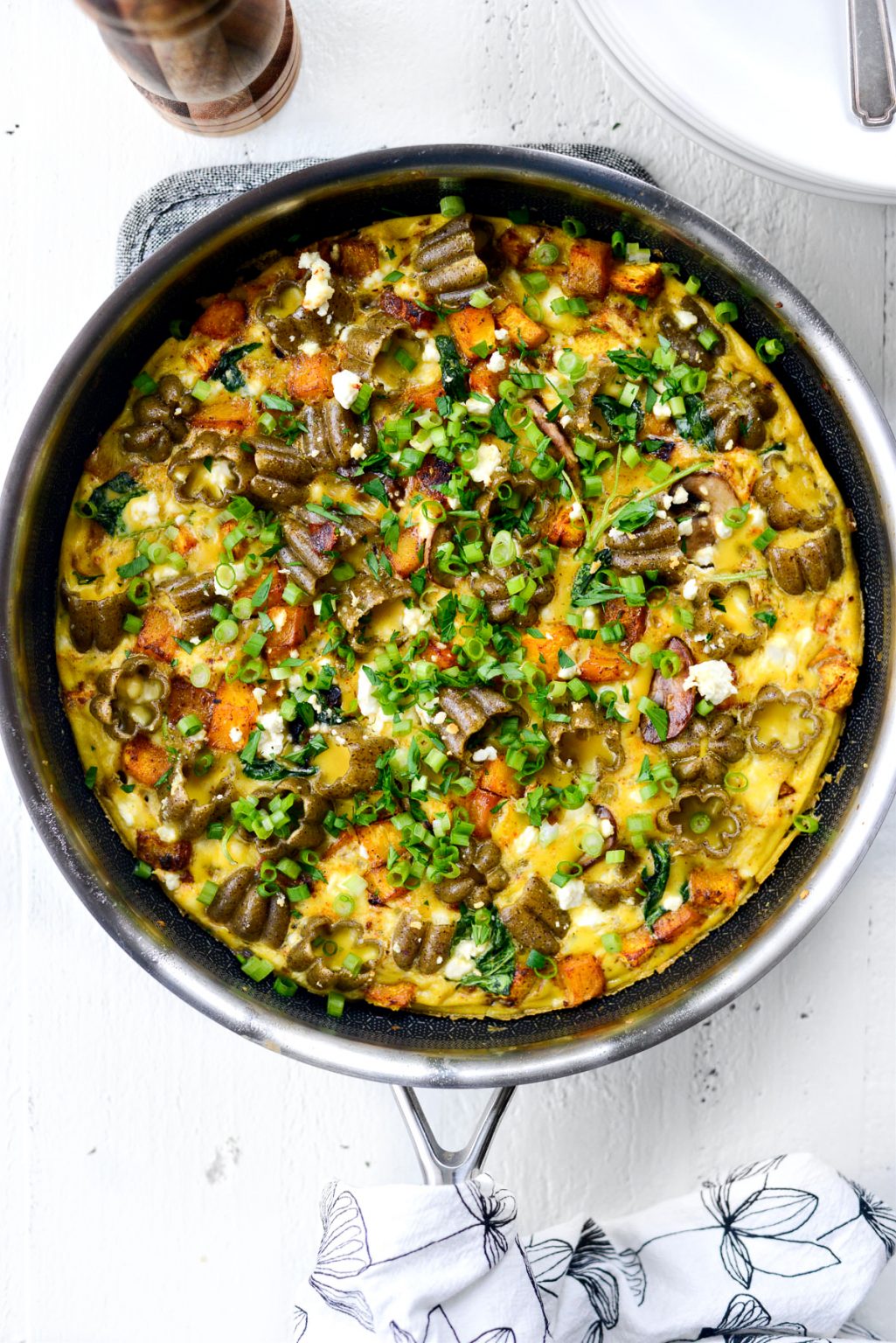 Roasted Pumpkin Kale and Feta Frittata Simply Scratch