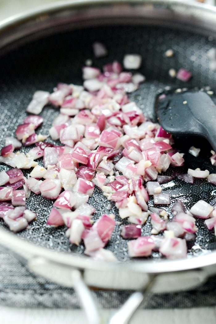 sauteed onions and garlic.