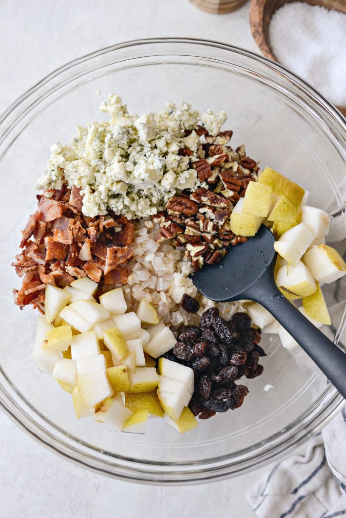 stuffing ingredients in a bowl.