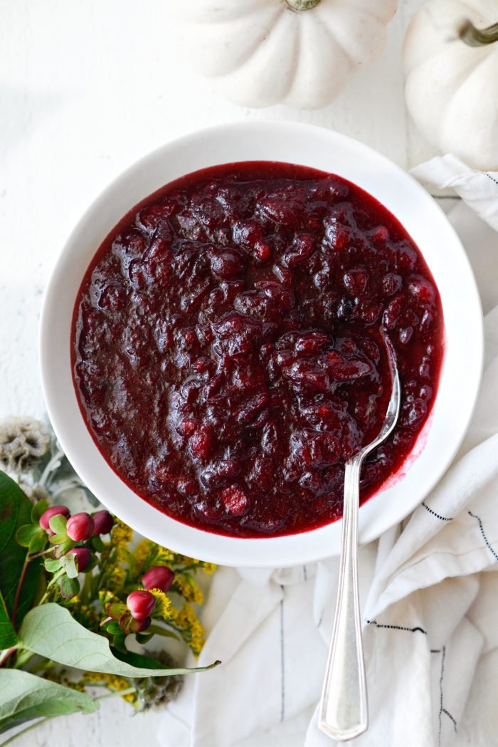 homemade cranberry sauce.