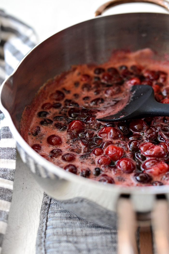 cranberries bursting.