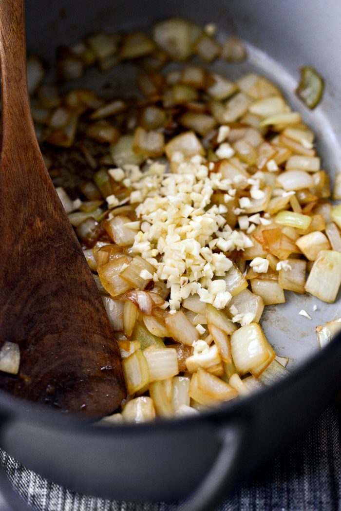 sauteed onions with garlic.