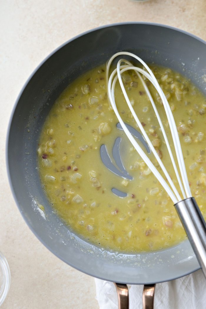 cook flour for 2 minutes while whisking.