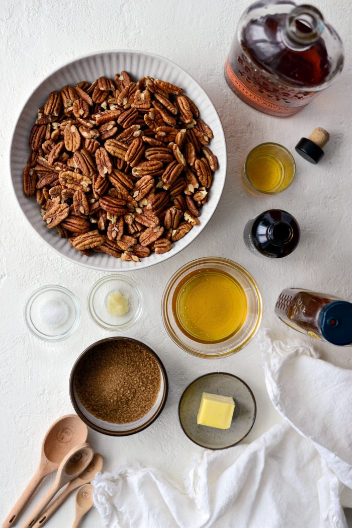 Honey Vanilla Bourbon Pecans ingredients