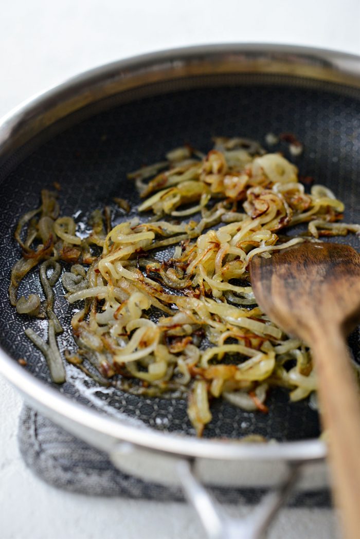 sauteed onions in skillet