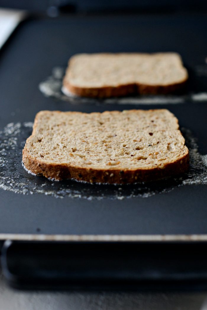 bread on the griddle