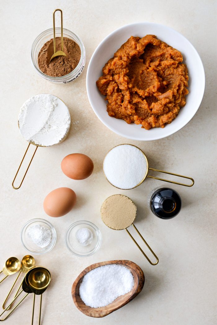 ingredients for Mini Crustless Pumpkin Pies