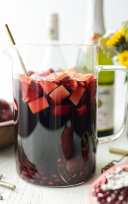 stir the Pomegranate Sparkling Apple Cider Sangria