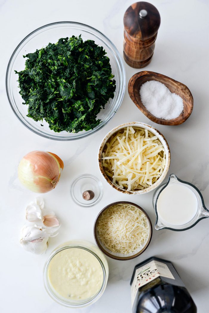 Spinach Gratin ingredients