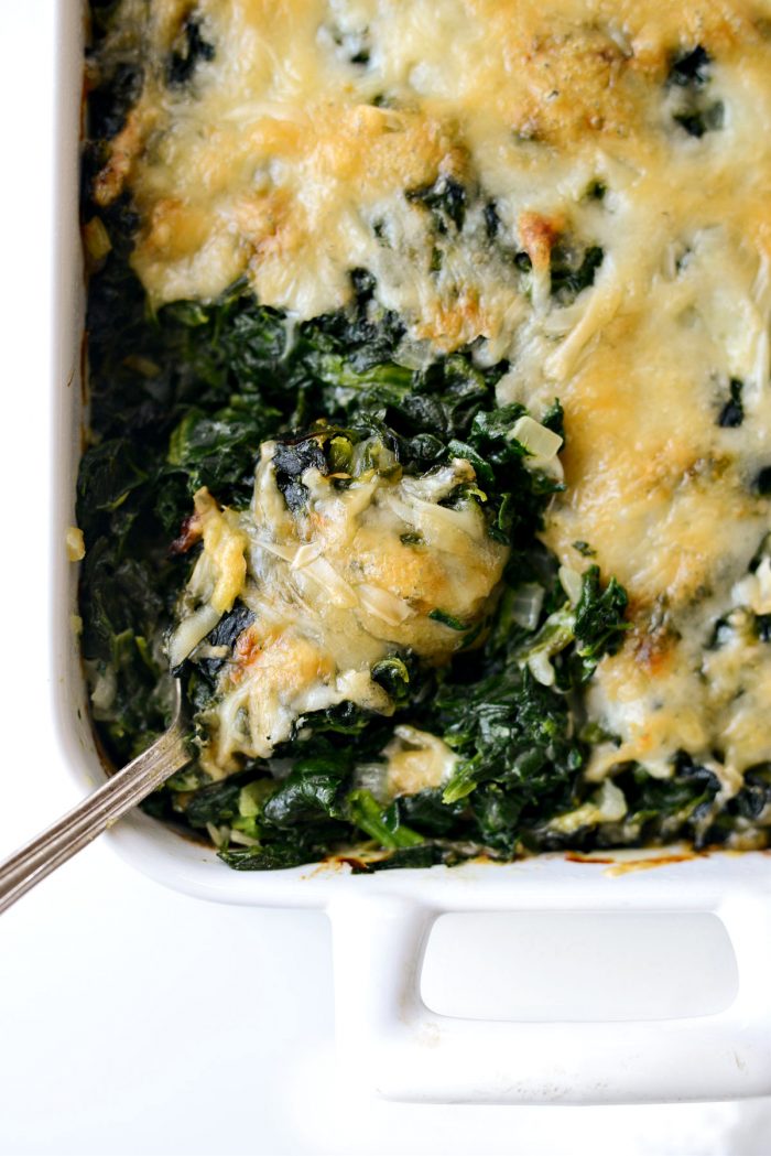 spoonful of spinach gratin