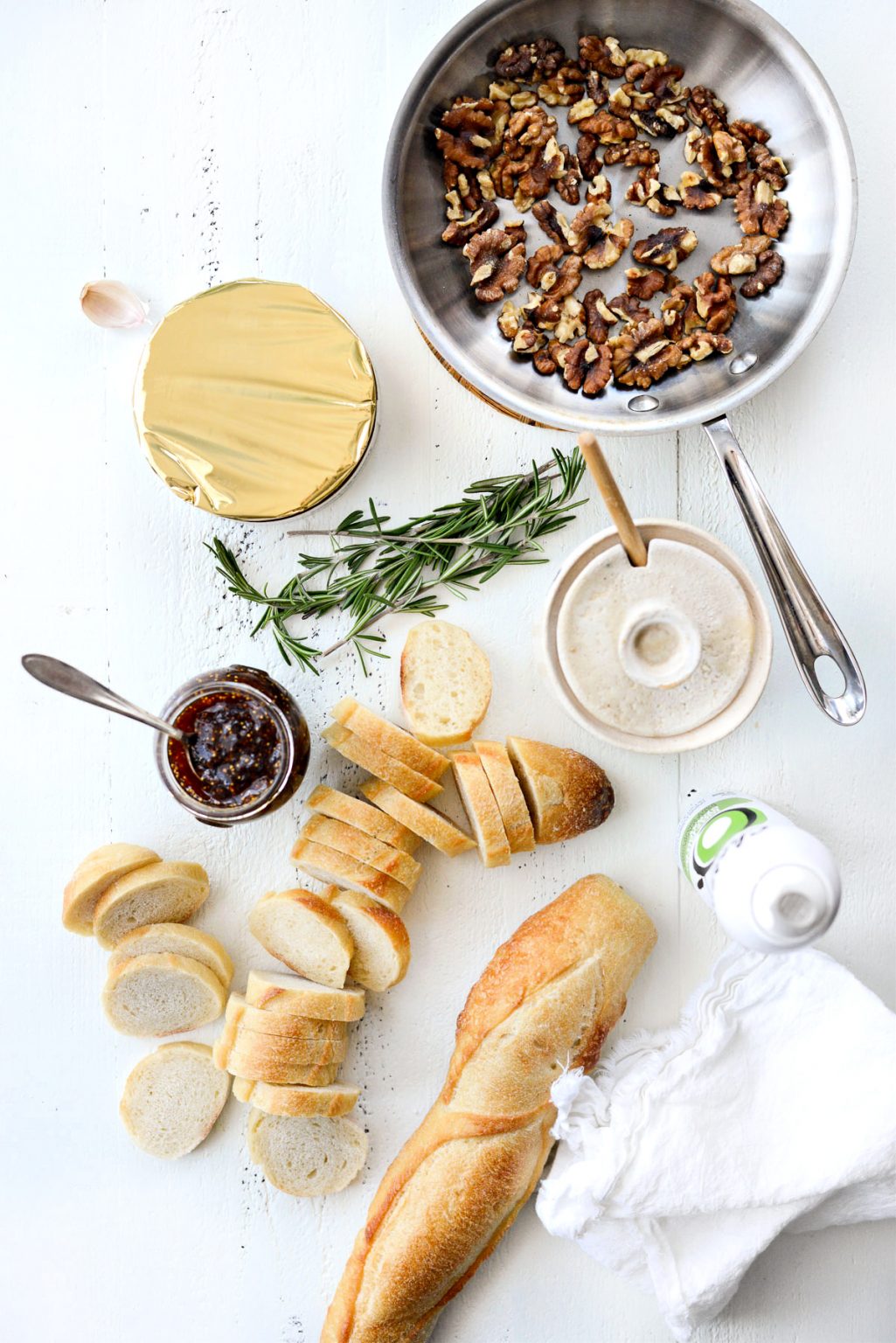 Honey Baked Brie with Fig Jam and Walnuts