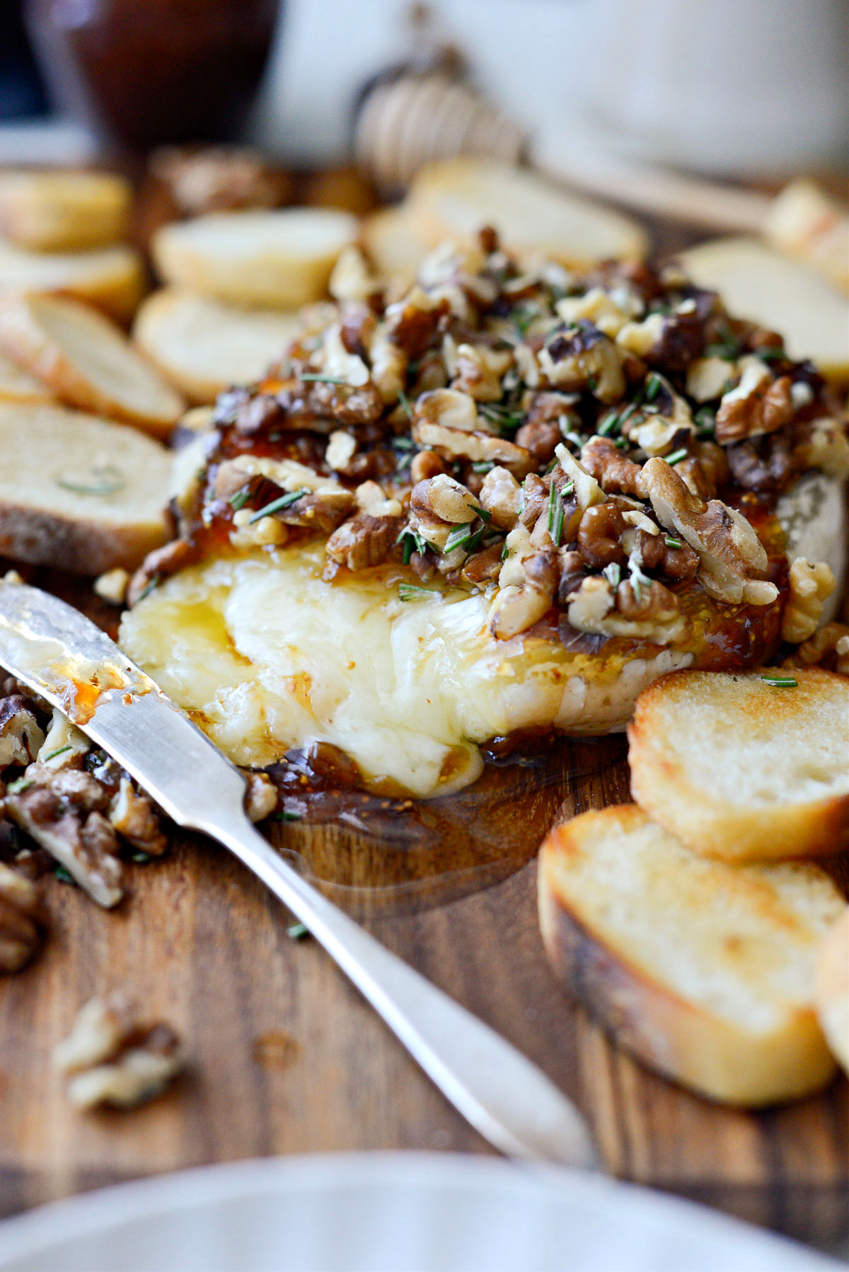 Honey Baked Brie with Fig Jam and Walnuts Simply Scratch