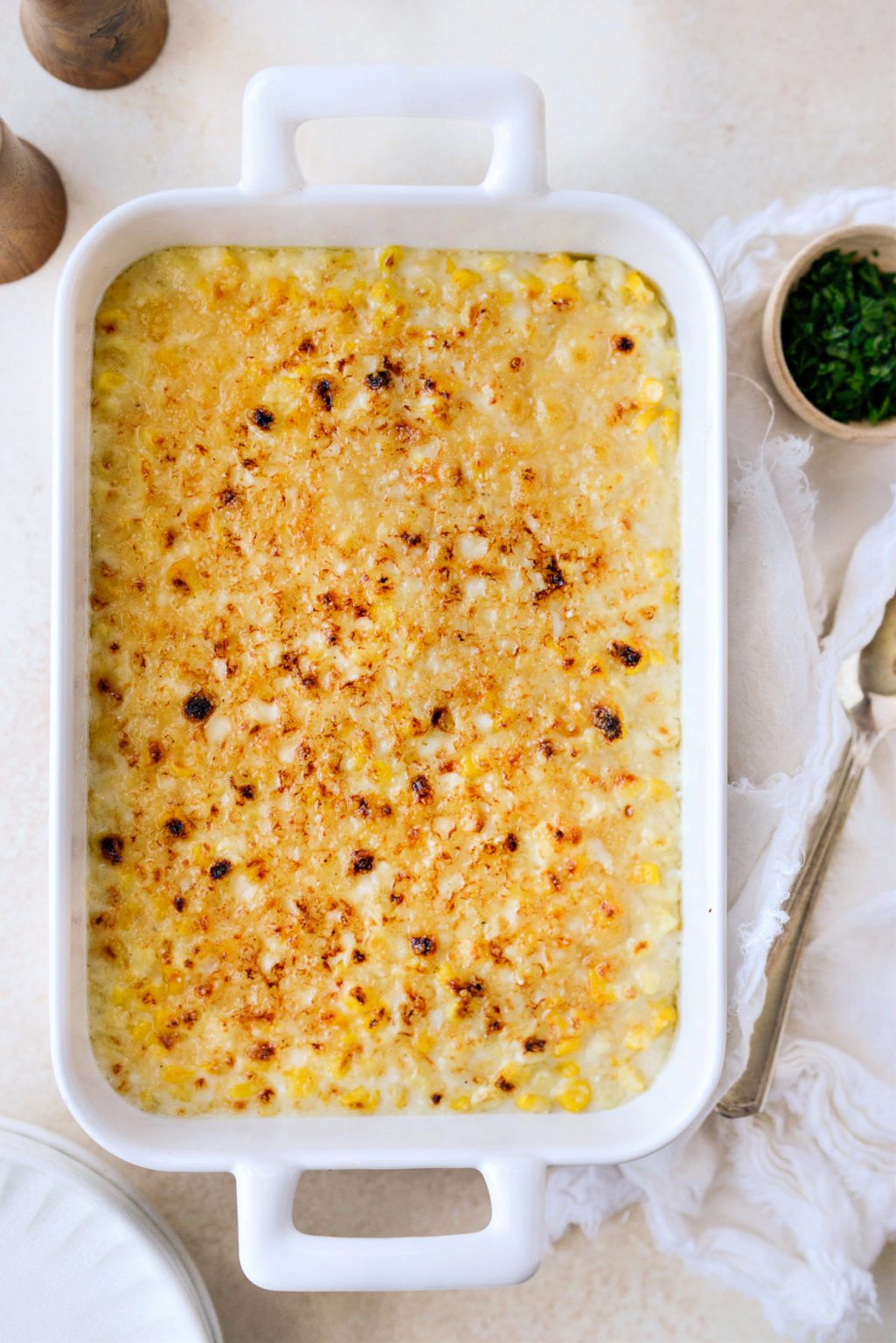 Parmesan Garlic Corn Au Gratin Simply Scratch