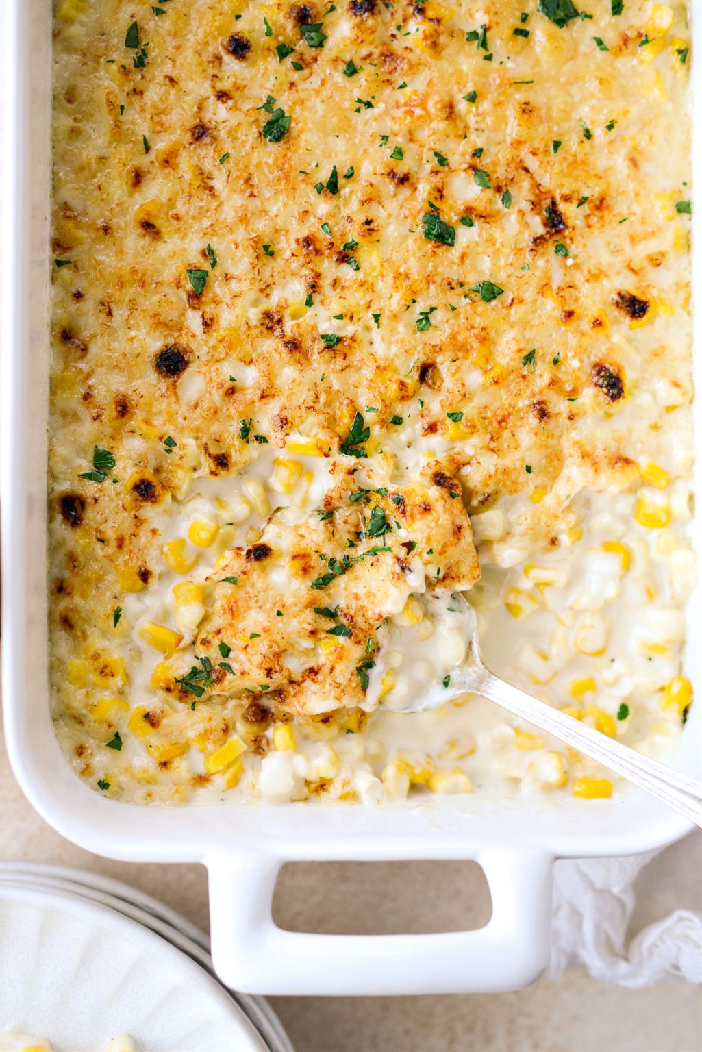 Parmesan Garlic Corn Au Gratin Simply Scratch