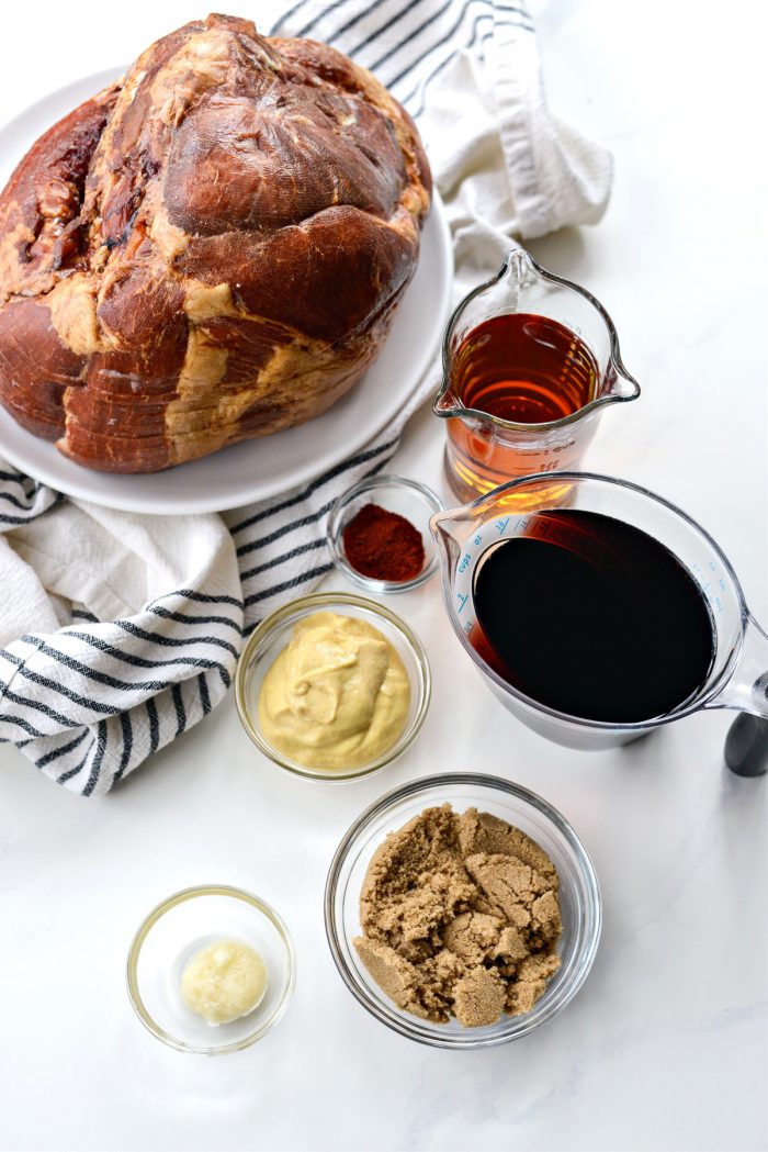 Pomegranate Bourbon Glazed Ham ingredients