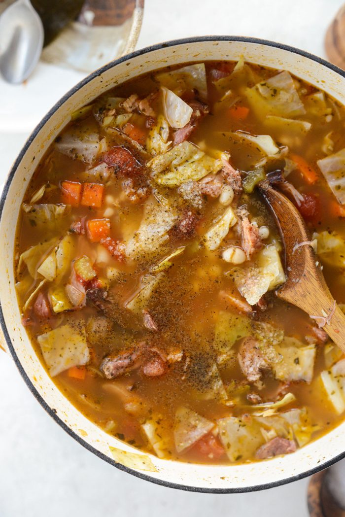 season soup with salt and pepper to taste.