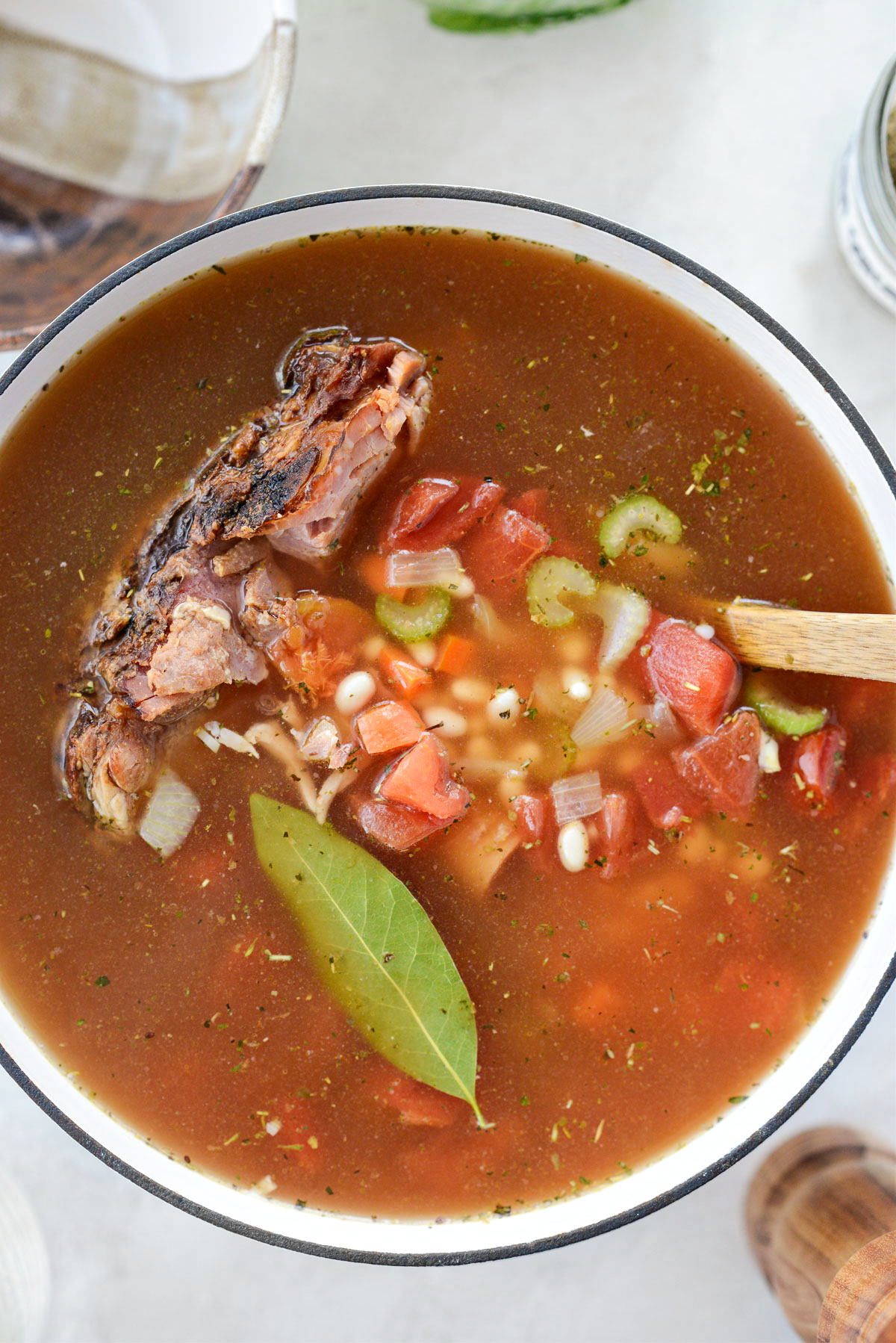 Rustic Ham and Bean Soup - Simply Scratch