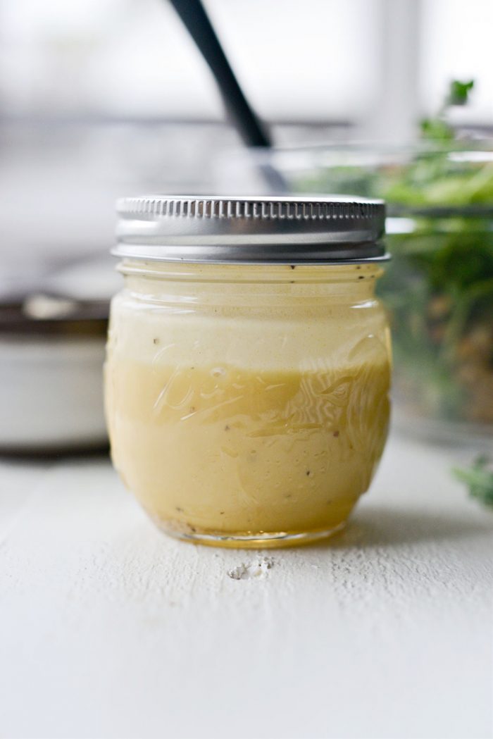 shaken honey dijon dressing.