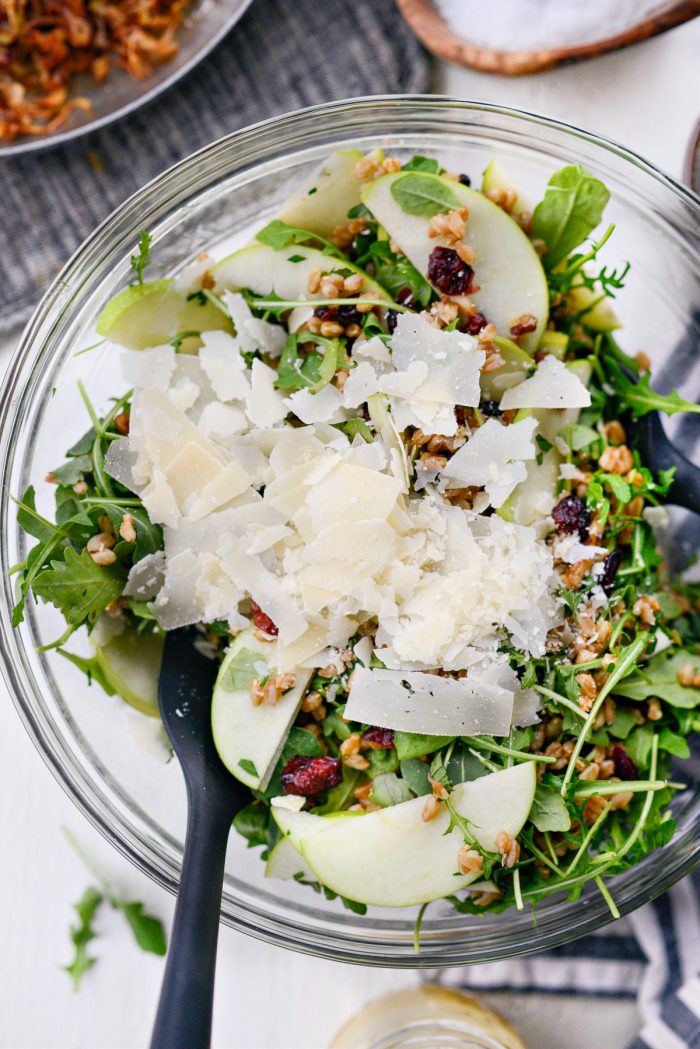 parm shavings added to salad.