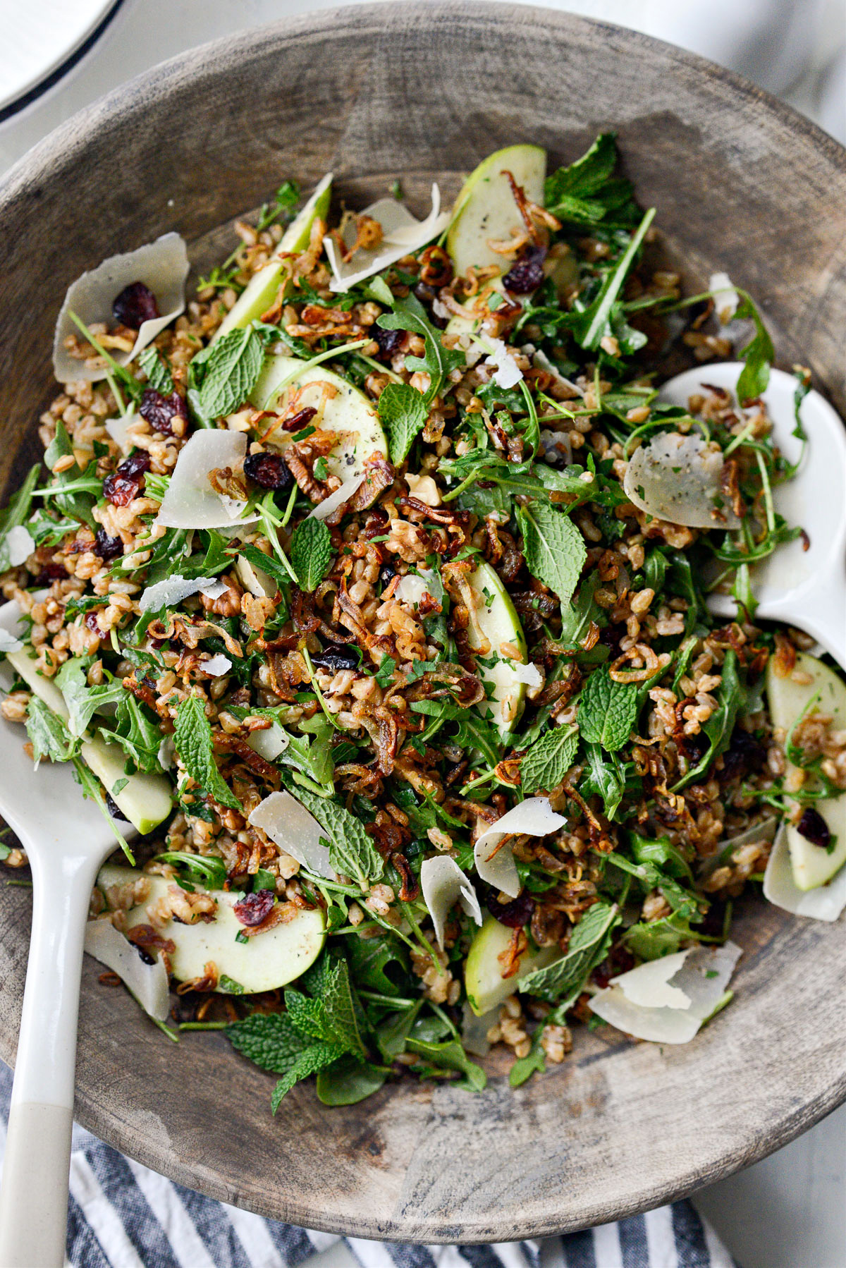 Winter Farro Salad with Fried Shallots Simply Scratch