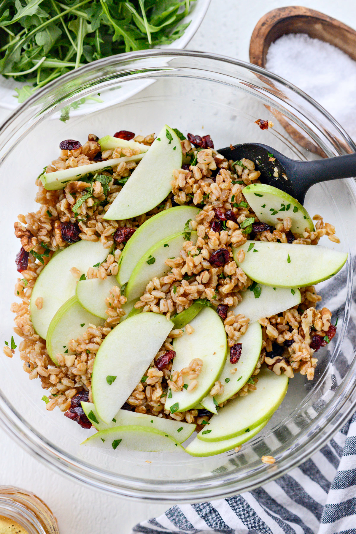 Winter Farro Salad with Fried Shallots Simply Scratch