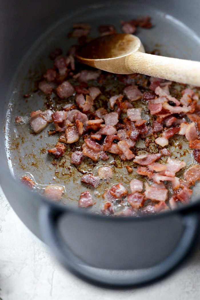 crispy bacon in dutch oven.