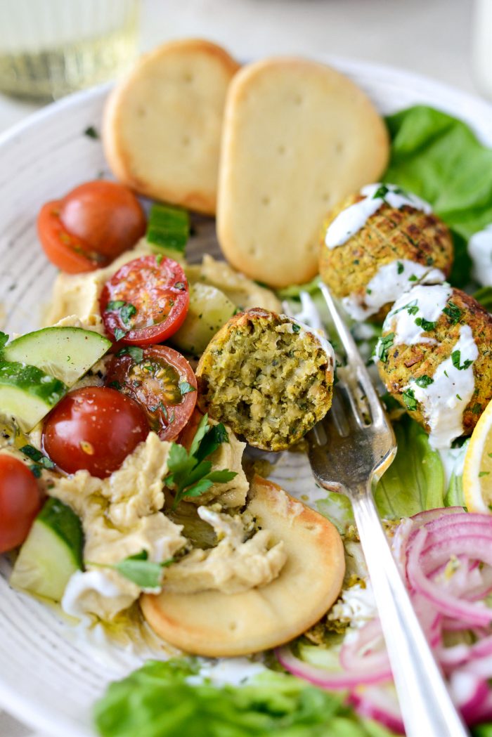 inside of Air Fryer Falafel