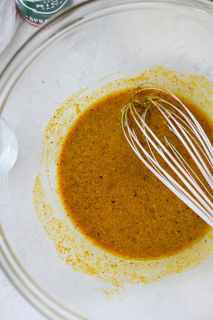 curry sauce whisked together.