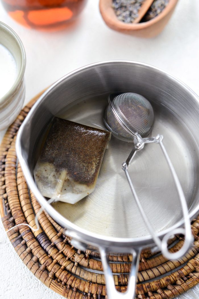 steep tea and lavender