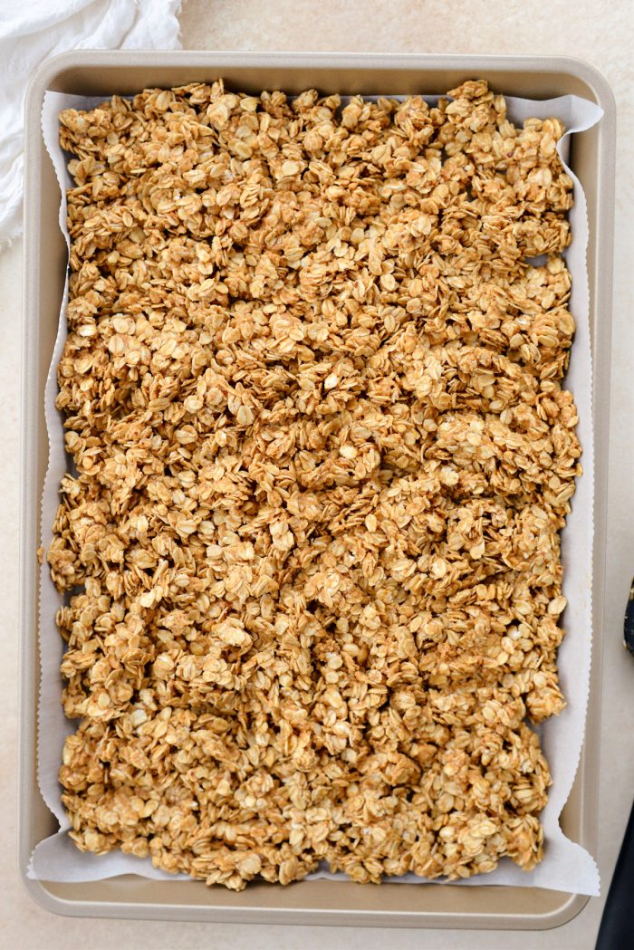 spread out onto rimmed baking sheet