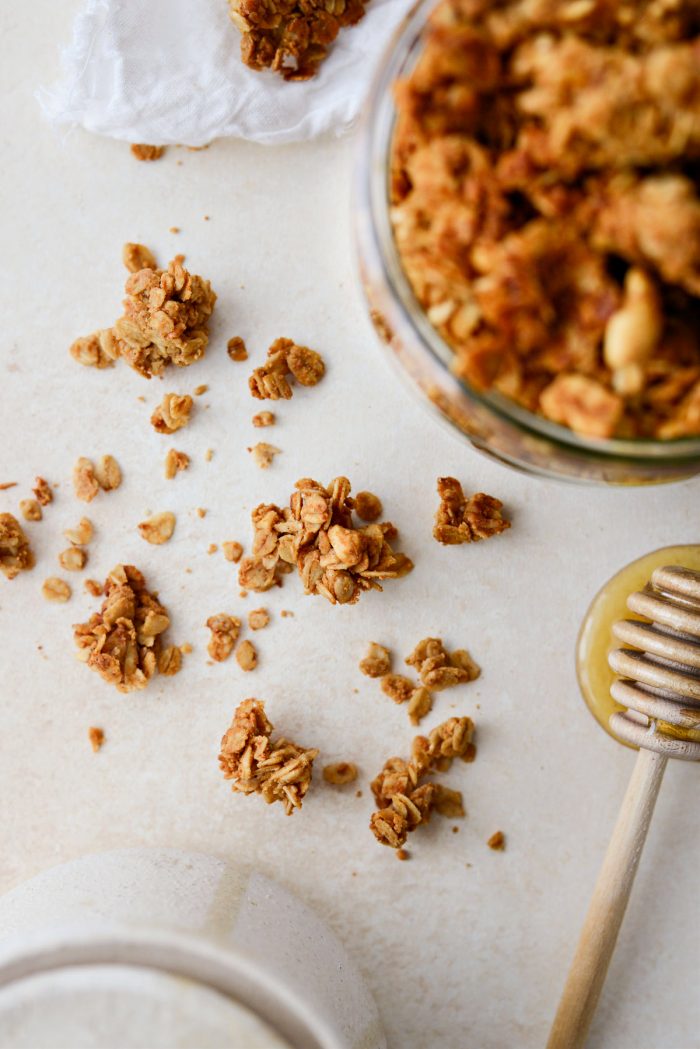 Peanut Butter Honey Granola Clusters