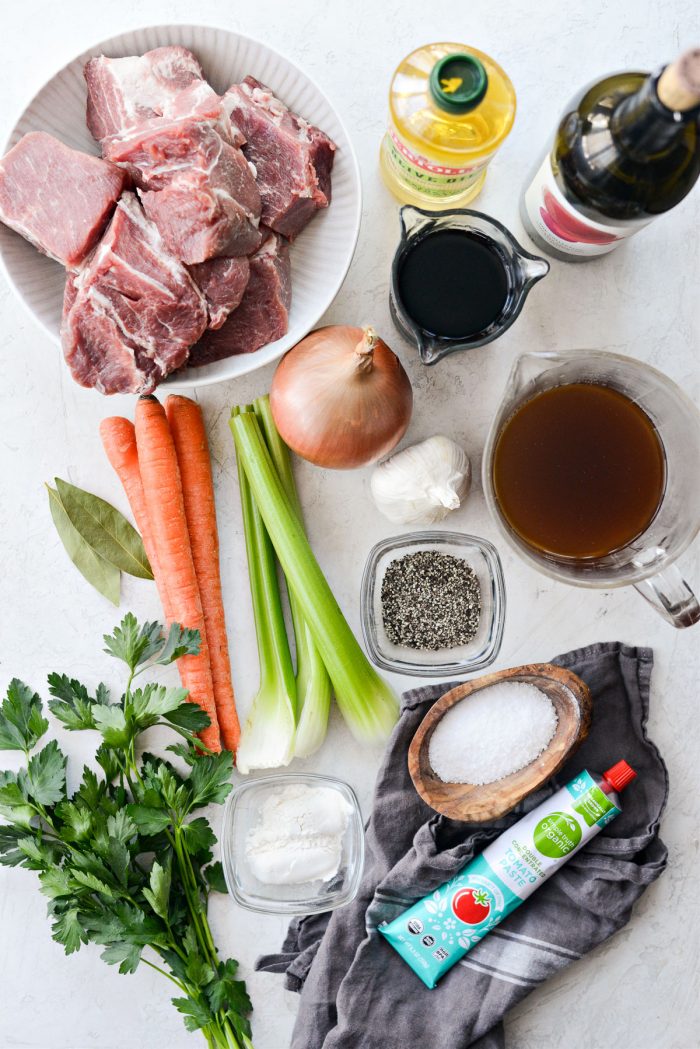 Wine Braised Pork Shoulder ingredients