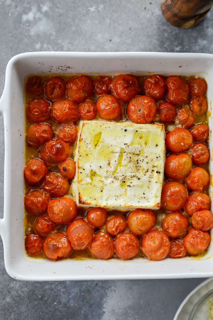 baked feta and tomatoes