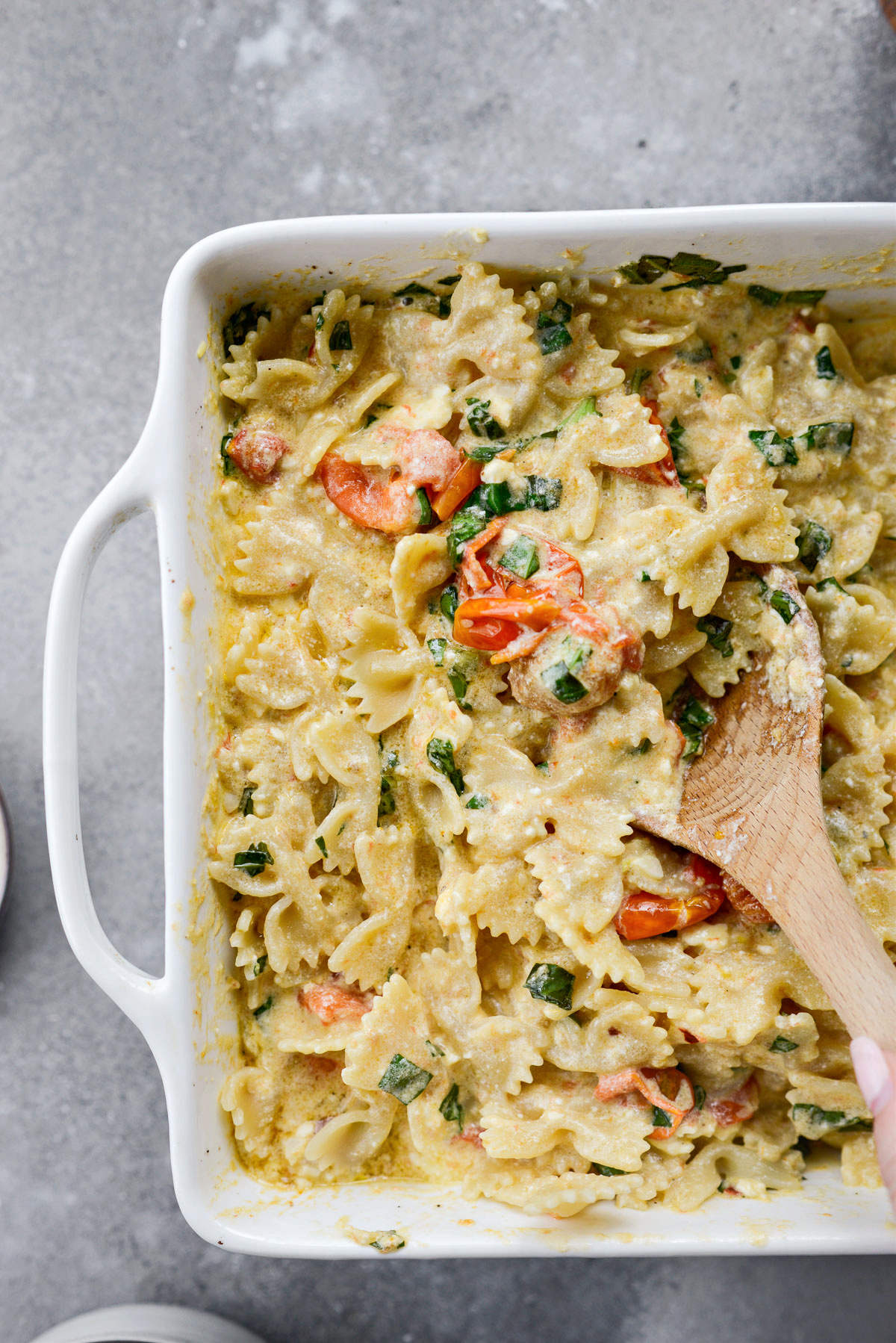 Baked Feta Pasta with Burst Cherry Tomatoes Simply Scratch
